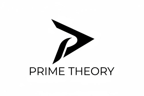 Black Prime Theory Logo on a white background 