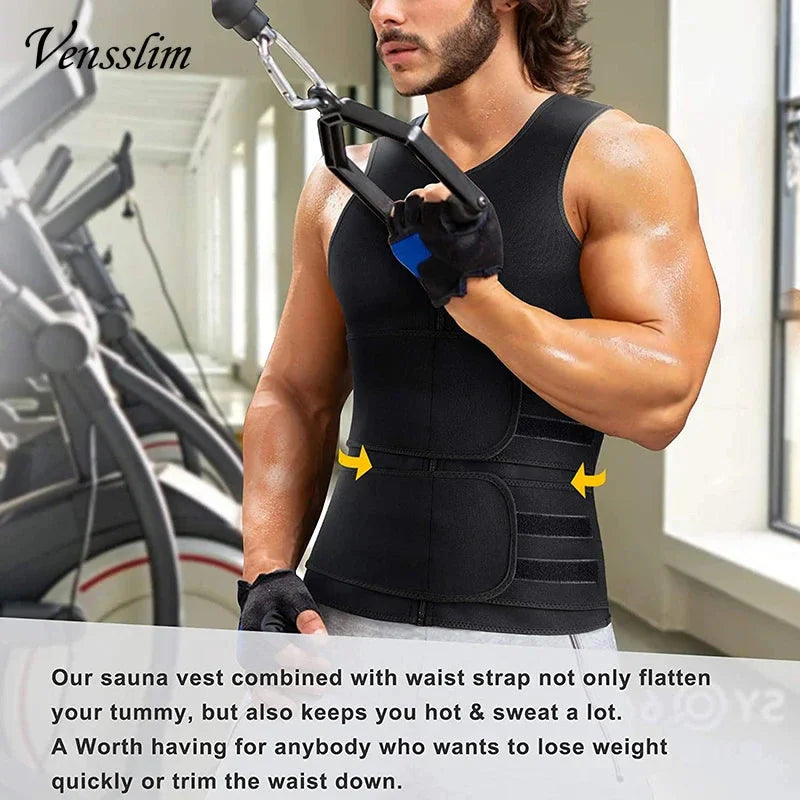 Men  Slimming Compression Body Shaper Waist Trainer Vest