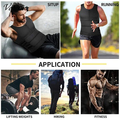 Men  Slimming Compression Body Shaper Waist Trainer Vest